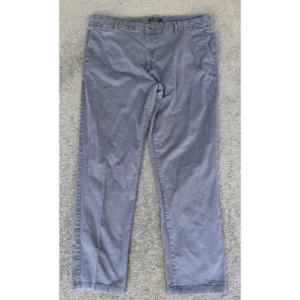 Banana Republic Fulton Skinny Chino Pants Men 40x32 Charcoal Gray Stretch Cotton